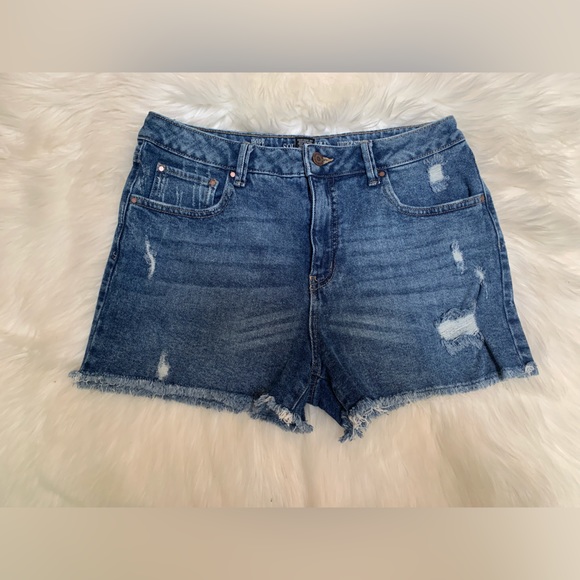 High Rise Jean Shorts - Picture 1 of 8